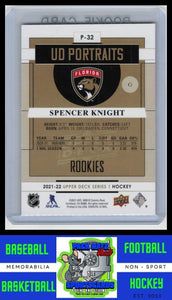 2021 Upper Deck #P-32 Spencer Knight UD Portraits NM