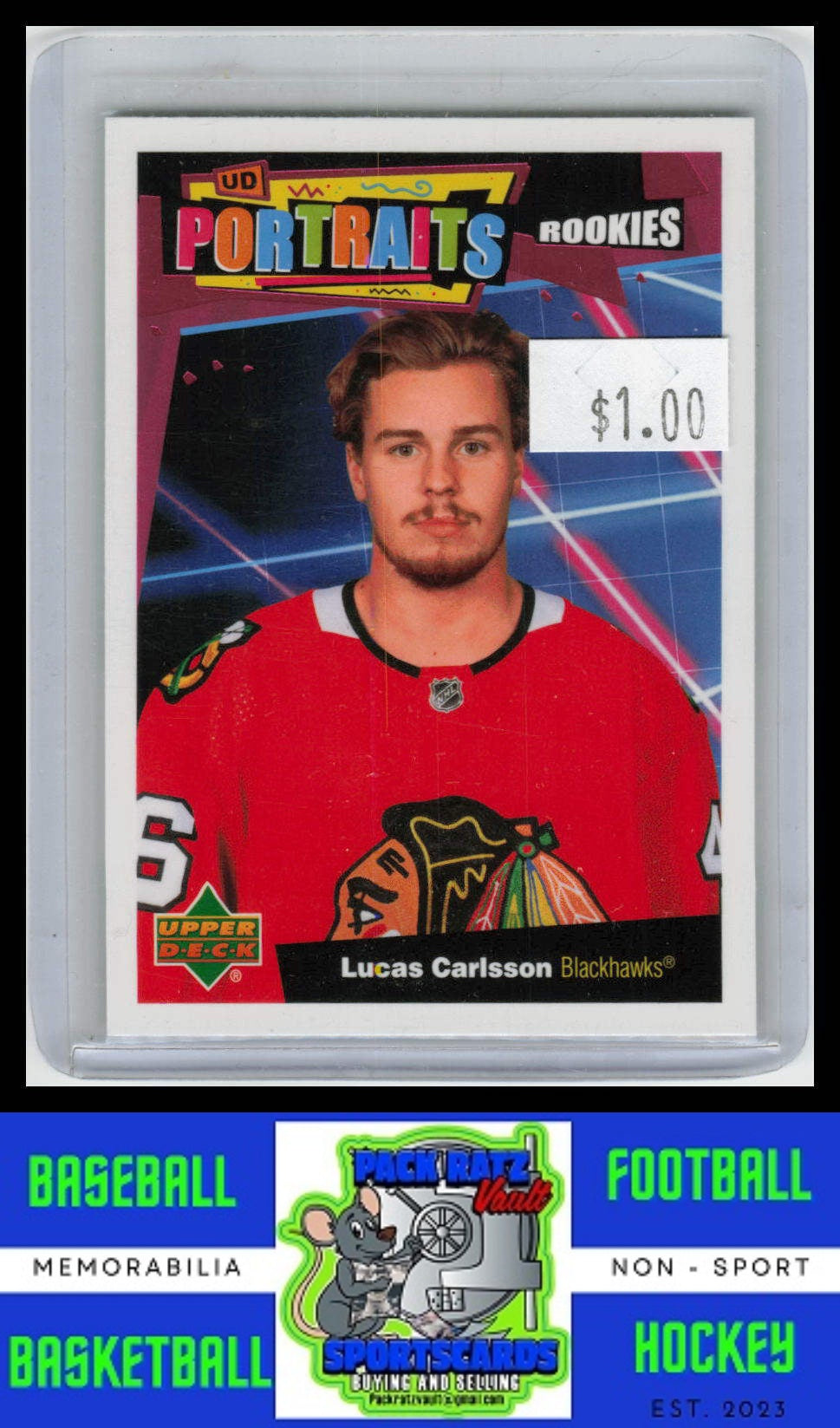 2020 Upper Deck #P-96 Lucas Carlsson UD Portraits NM