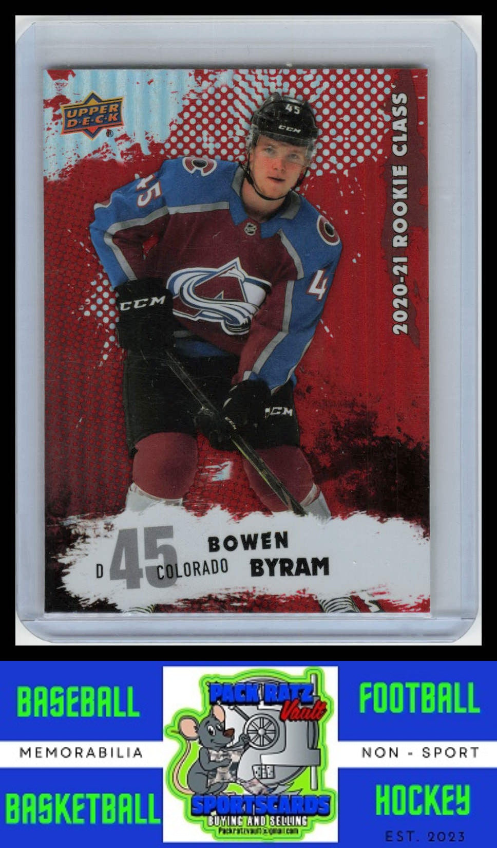 2020 Upper Deck #RC-15 Bowen Byram 2020-21 Rookie Class NM