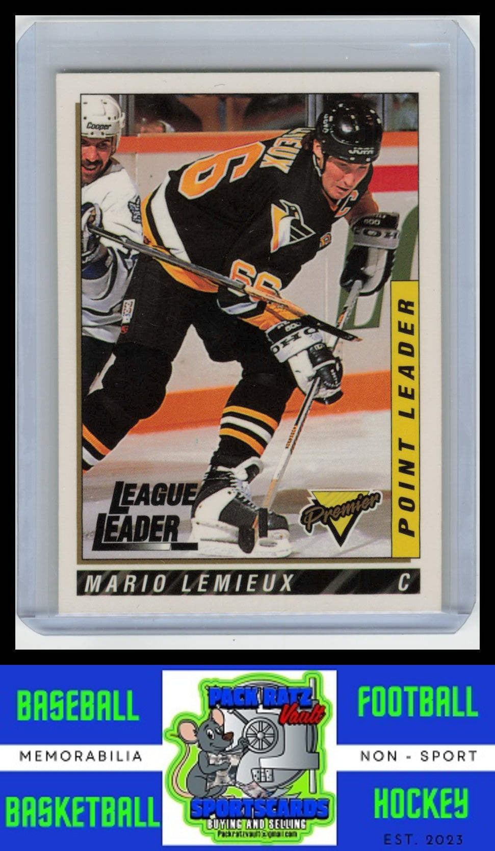 1993 Topps Premier #185 Mario Lemieux Gold NM