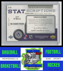 2006 Upper Deck #ST-JO Jeff O'Neill 14/41 Stat Scriptions NM