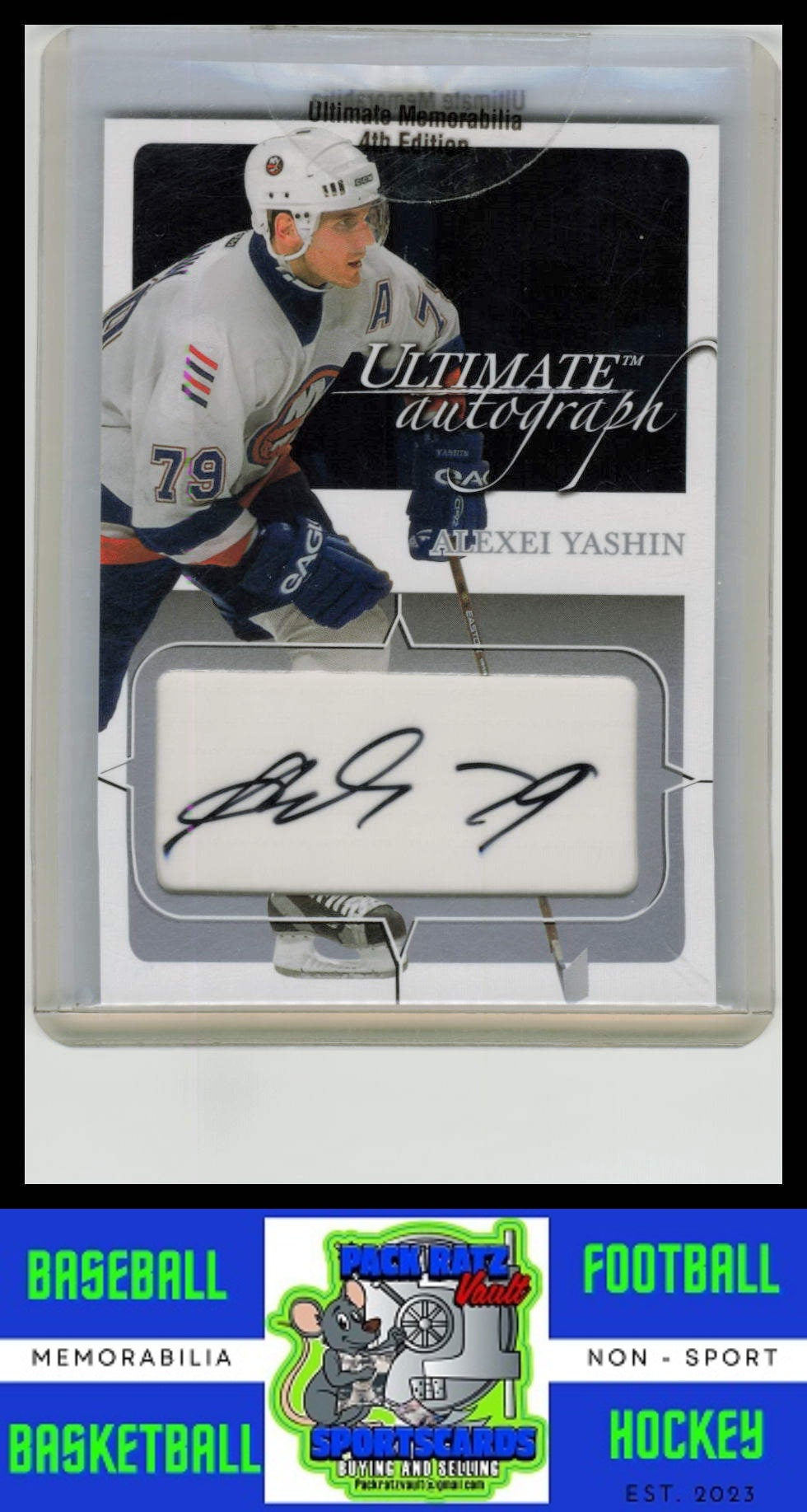 2004 In the Game Ultimate Autograph #55 Alexei Yashin 50/135 NM