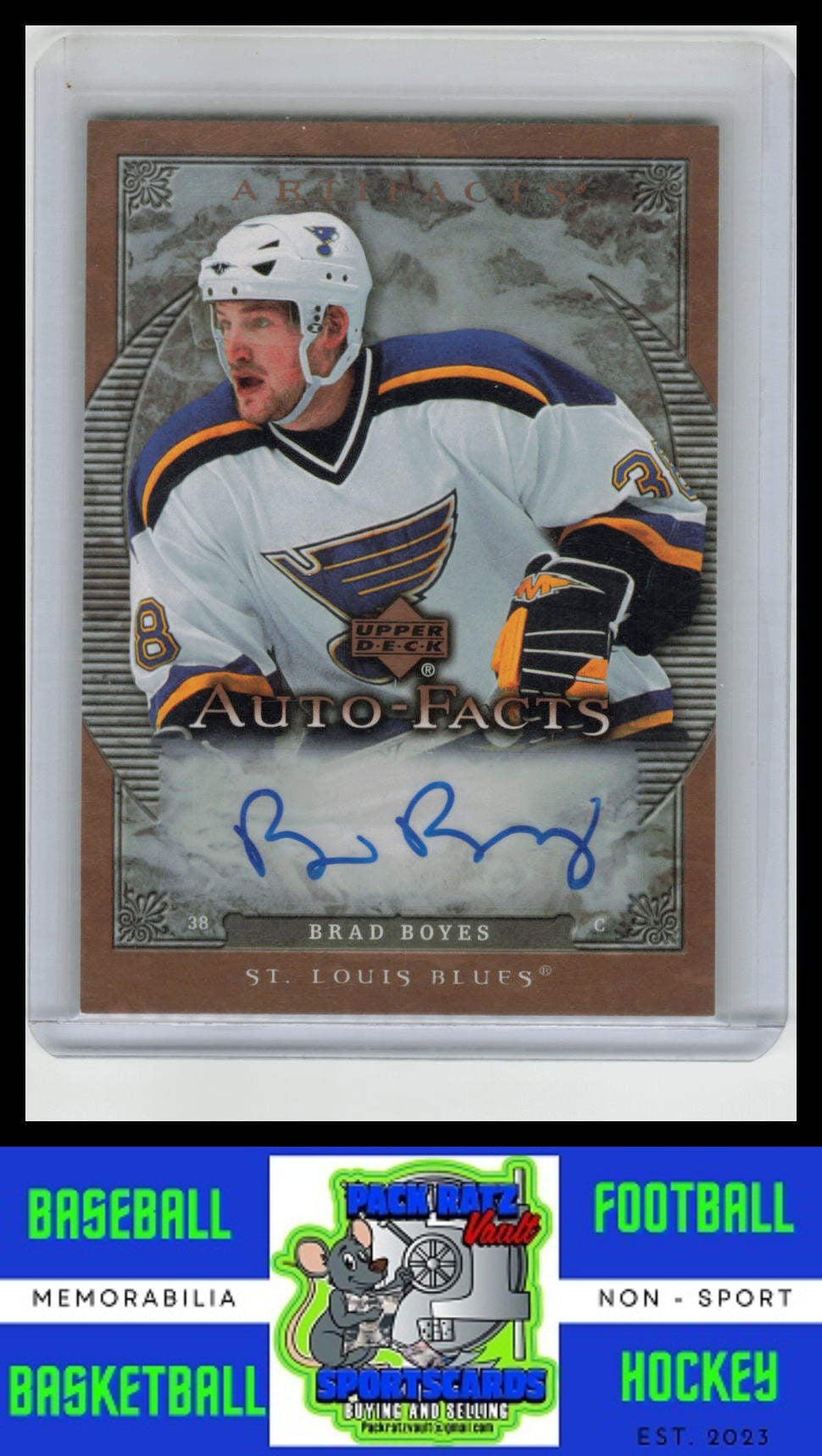 2007 Upper Deck Artifacts #AF-BY Brad Boyes Auto-Facts NM