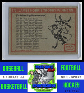 1972 Topps #172 James Norris Trophy VG