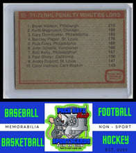 Load image into Gallery viewer, 1972 Topps #65 NHL Penalty Minutes Leaders LL VG