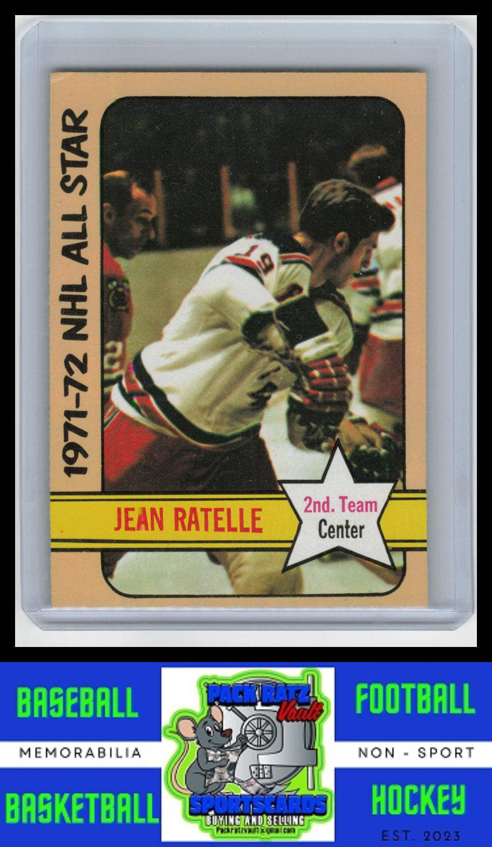 1972 Topps #130 Jean Ratelle EX