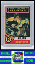 Load image into Gallery viewer, 1974 Topps #130 Bobby Orr All Star G / Writing On Back