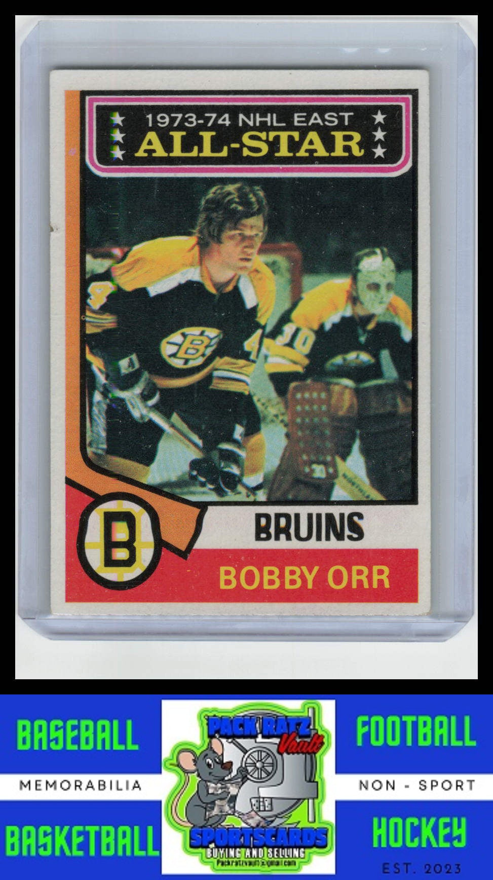 1974 Topps #130 Bobby Orr All Star G / Writing On Back