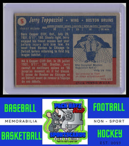 1957 Topps #5 Jerry Toppazzini VG/Light Crease