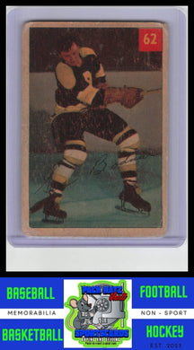 1954 Parkhurst #62 Gus Bodnar Lucky Premium Card poor