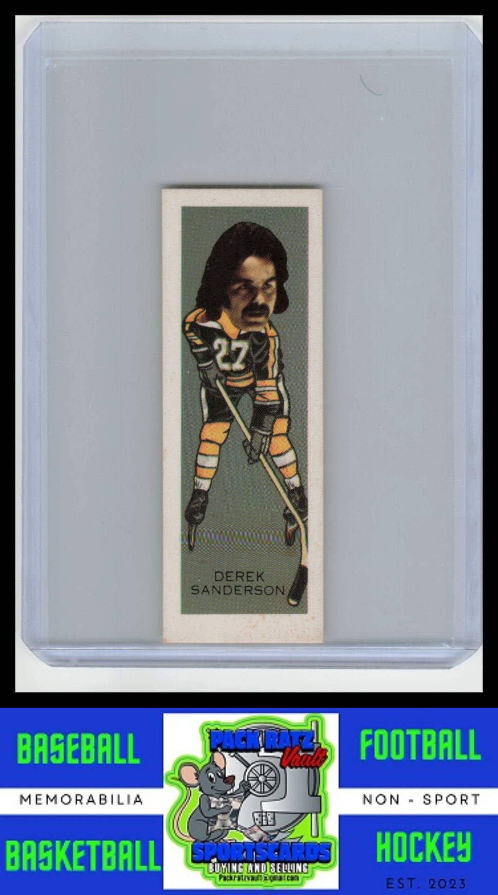 1974 Nabisco Sugar Daddy Hockey #15 Derek Sanderson VG