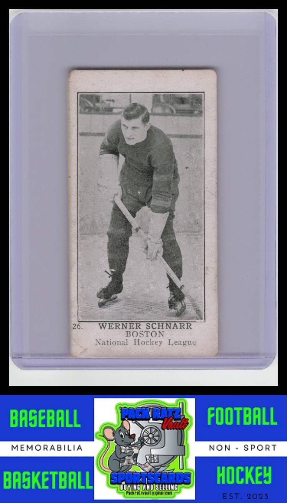 1924 William Paterson V145-2 #26 Werner Schnarr VG