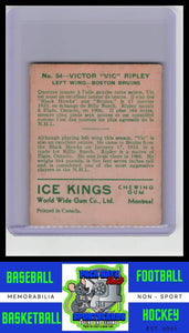 1933 World Wide Gum Ice Kings V357 #54 "Vic" Ripley Poor