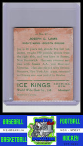 1933 World Wide Gum Ice Kings V357 #41 Joe Lamb English-Only Back VG