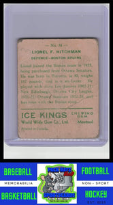 1933 World Wide Gum Ice Kings V357 #34 Lionel Hitchman VG