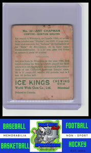 1933 World Wide Gum Ice Kings V357 #32 Art Chapman English-Only Back VG