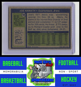 1972 Topps #100 Joe Namath VG/EX