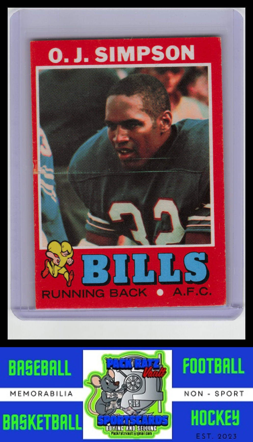 1971 Topps #260 O.J. Simpson VG / Surface