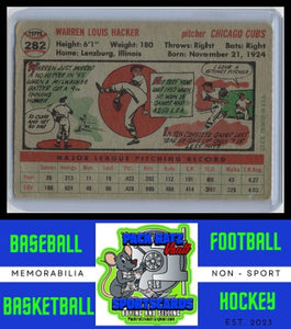 1956 Topps #282 Warren Hacker G/Crease