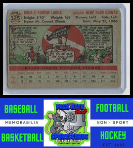 1956 Topps #325 Don Liddle G