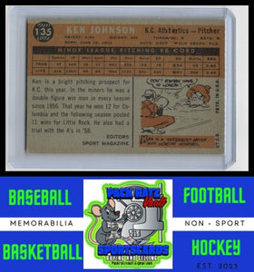 1960 Topps #135 Ken Johnson VG/EX