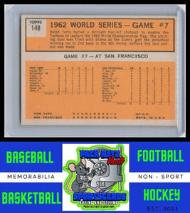 1963 Topps #148 World Series Game 7 WS VG