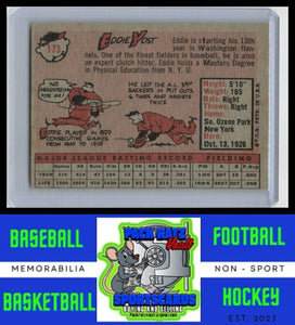 1958 Topps #173 Eddie Yost VG/EX