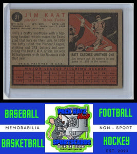 1962 Topps #21 Jim Kaat VG/EX