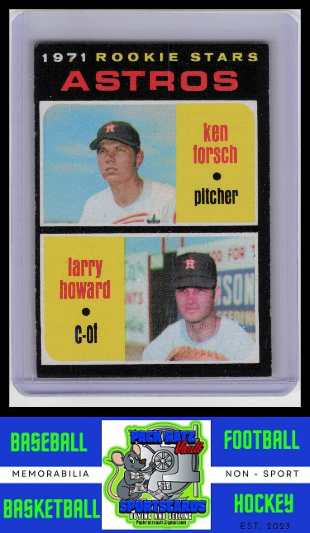 1971 Topps #102 Astros Rookies - Ken Forsch / Larry Howard RS, RC VG