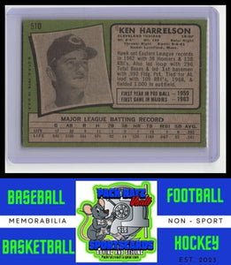 1971 Topps #510 Ken Harrelson VG/EX