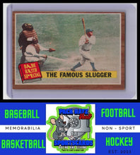 Load image into Gallery viewer, 1962 Topps #138a The Famous Slugger BRS VG/EX