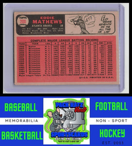 1966 Topps #200 Ed Mathews VG