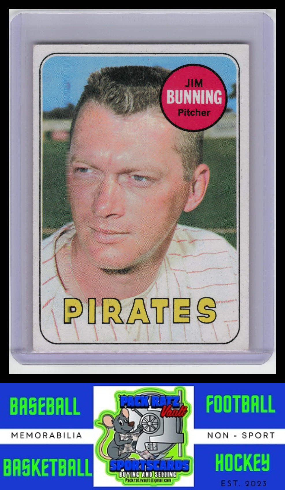 1969 Topps #175 Jim Bunning VG/EX