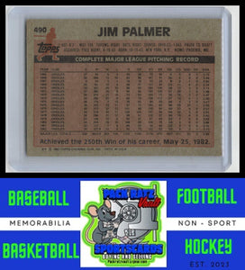 1983 Topps #490 Jim Palmer EX