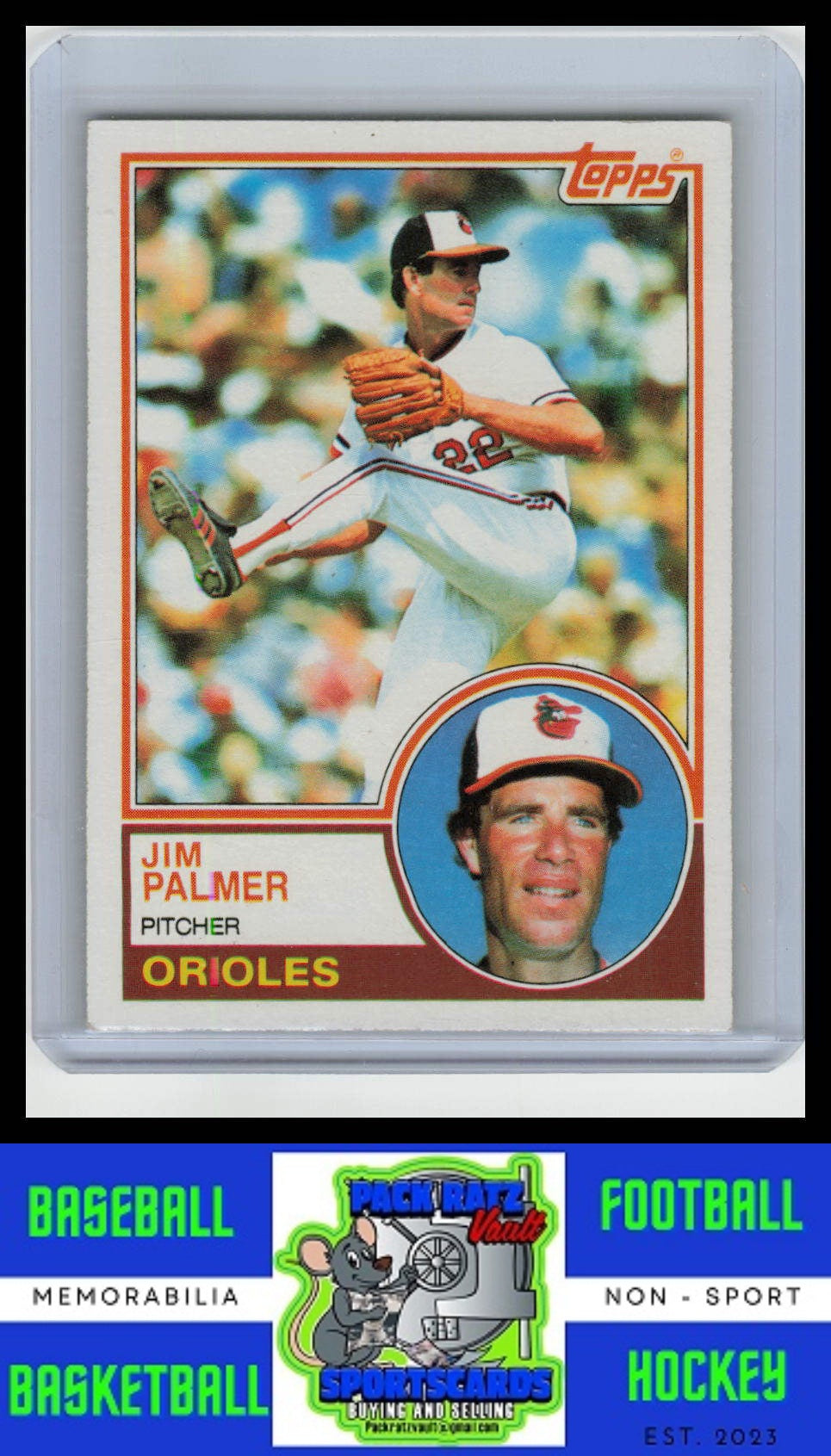 1983 Topps #490 Jim Palmer EX