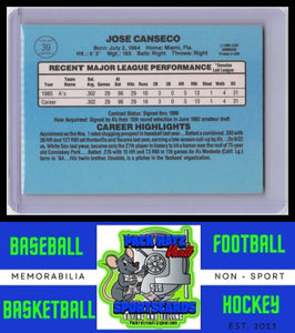 1986 Donruss #39 Jose Canseco VG/EX