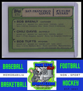 1982 Topps #171 Giants Future Stars (Bob Brenly / Chili Davis / Bob Tufts) FS, RC EX