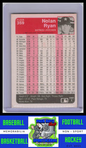 1985 Fleer #359 Nolan Ryan EX