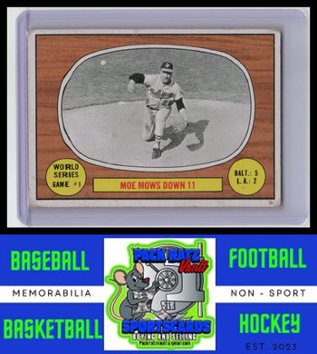 1967 Topps #151 Moe Mows Down 11 - Moe Drabowsky WS VG/crease