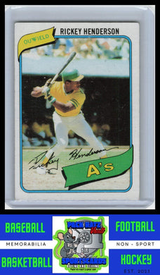 1980 Topps #482 Rickey Henderson VG