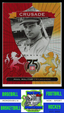 2004 Panini Hall of Fame 75th Year Anniversary #87 Paul Molitor 21/75 Crusade Crusades Red EX/NM