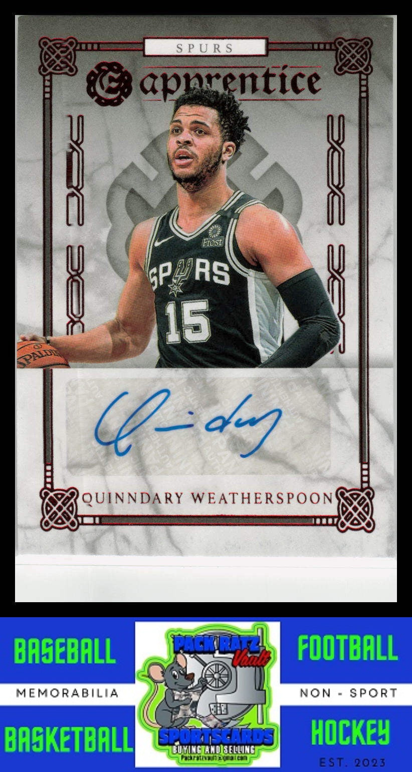 2019 Panini Chronicles Excalibur #AP-QWS Quinndary Weatherspoon Apprentice Signatures NM