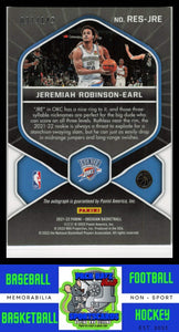 2021 Panini Obsidian Rookie Eruption (Auto) #RES-JRE Jeremia Robinson - Earl (RC) 77/149 NM