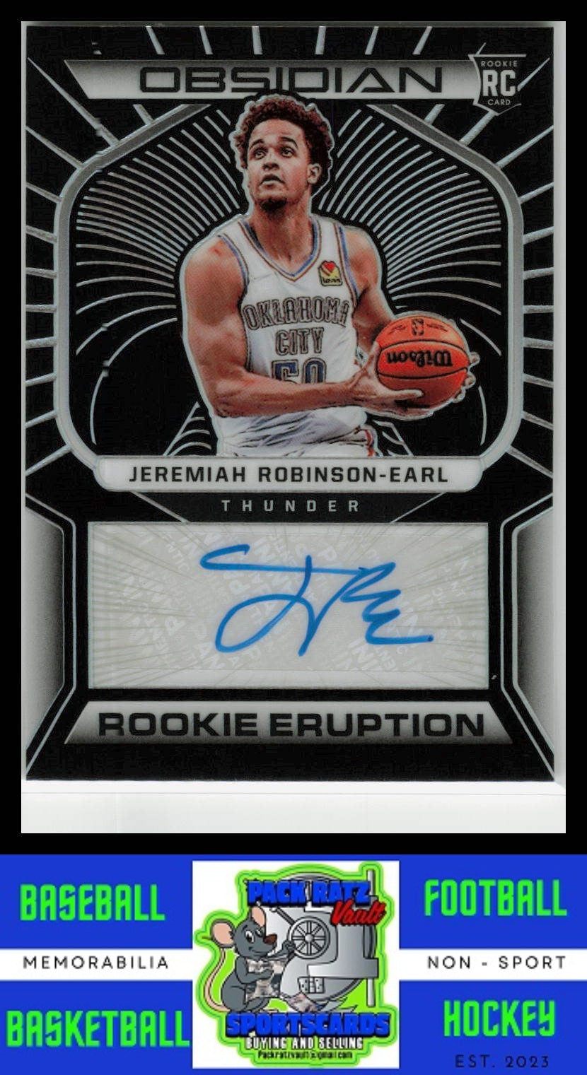 2021 Panini Obsidian Rookie Eruption (Auto) #RES-JRE Jeremia Robinson - Earl (RC) 77/149 NM