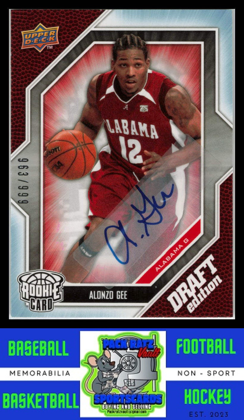 2009 Upper Deck Draft Edition #5 Alonzo Gee 963/999 Autographs NM