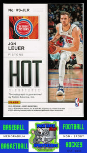 2019 Hoops #HS-JLR Jon Leuer Hot Signatures NM