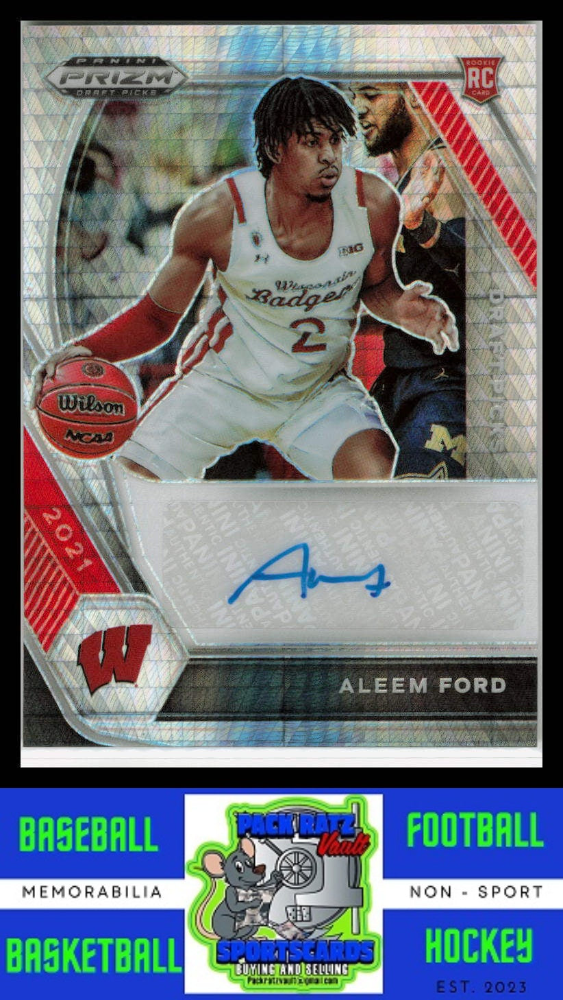 2021 Panini Prizm Collegiate Draft Picks #DP-AFO Aleem Ford (RC) (AU) NM