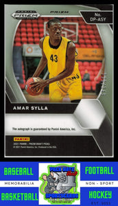 2021 Panini Prizm Collegiate Draft Picks #DP-ASY Amar Sylla 111/149 Draft Picks Autographs Prizms Silver NM