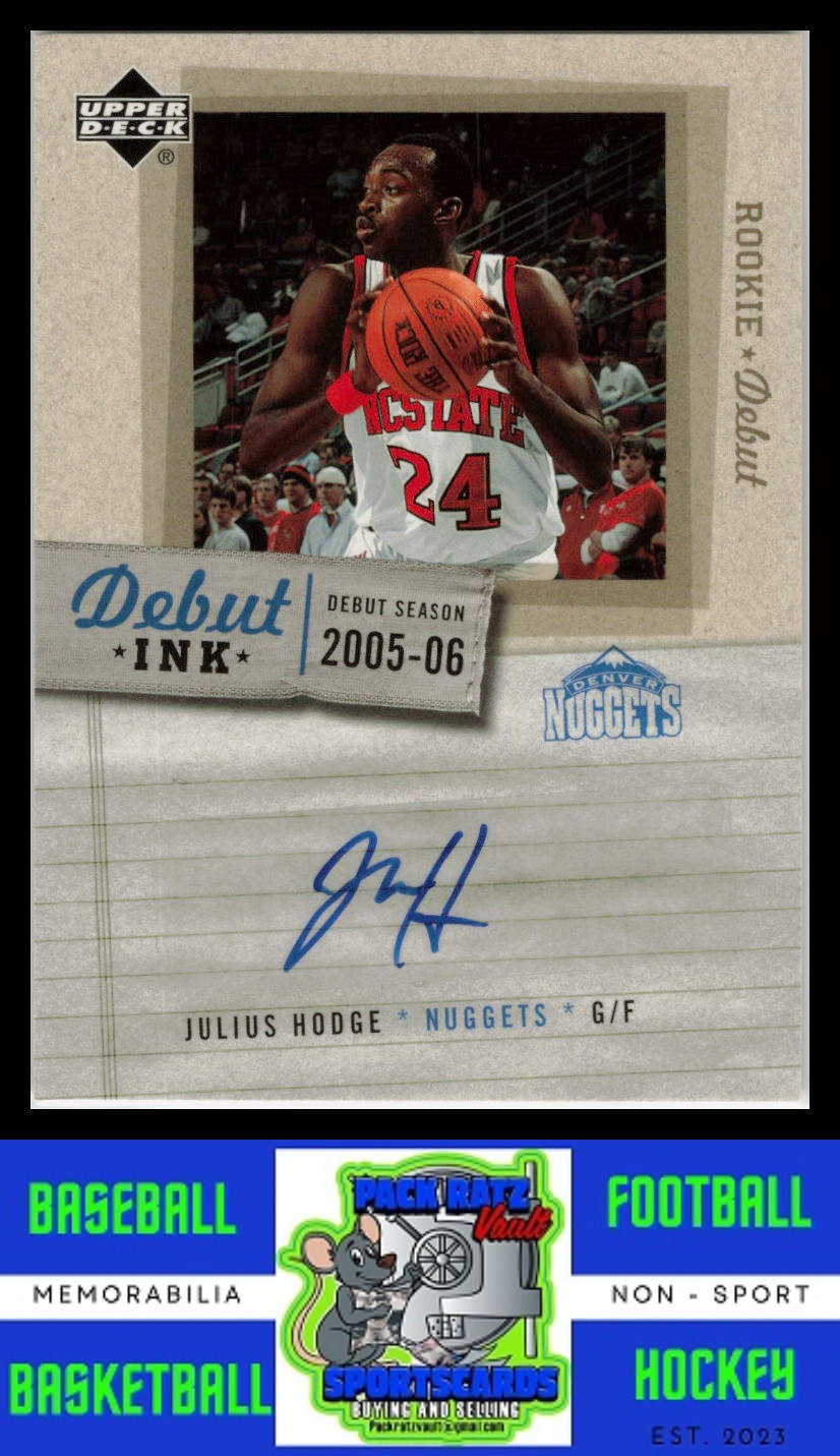 2005 Upper Deck Rookie Debut #DI-NR Julius Hodge Debut Ink NM