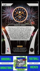 2021 Panini Prizm #5 Nikola Jokic Fireworks NM